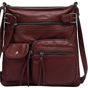 Scarleton Crossbody Women Purses Multi‎ Pocket Shoulder Bag Faux Leather NWT